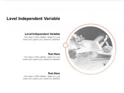 Level independent variable ppt powerpoint presentation gallery demonstration cpb