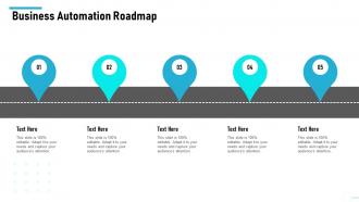 Level of automation business automation roadmap ppt slides graphics