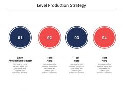 Level production strategy ppt powerpoint presentation slides vector cpb