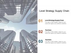 Level strategy supply chain ppt powerpoint presentation ideas picture cpb
