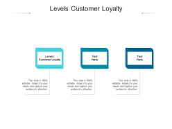 Levels customer loyalty ppt powerpoint presentation icon template cpb