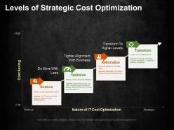 Levels of strategic cost optimization ppt summary gridlines
