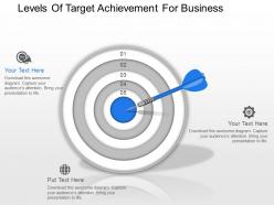 Levels of target achievement for business powerpoint template slide