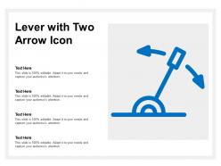 Lever with two arrow icon