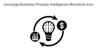 Leverage Business Process Intelligence Monotone Icon In Powerpoint Pptx Png And Editable Eps Format