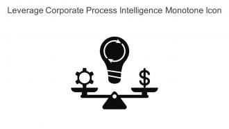 Leverage Corporate Process Intelligence Monotone Icon In Powerpoint Pptx Png And Editable Eps Format