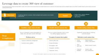 Leverage Data To Create 360 View Of Customer How Digital Transformation DT SS