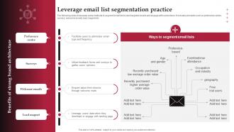 Leverage Email List Segmentation Practice Real Time Marketing Guide For Improving