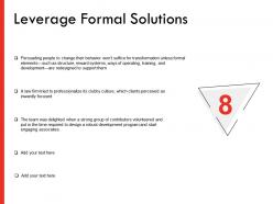 Leverage Formal Solutions Ppt Powerpoint Presentation Professional Sample