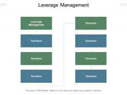 Leverage management ppt powerpoint presentation file objects cpb