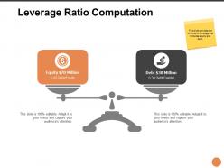 Leverage Ratio Computation Ppt Powerpoint Presentation Ideas