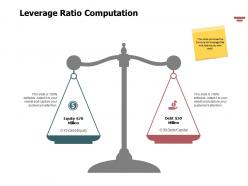 Leverage Ratio Computation Ppt Powerpoint Presentation Ideas Visuals