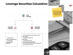 Leverage Securities Calculation Ppt Powerpoint Presentation Clipart Images
