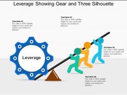 Leverage showing gear and four silhouette