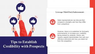 Leverage Third Party Endorsements To Establish Credibility With Prospects Training Ppt