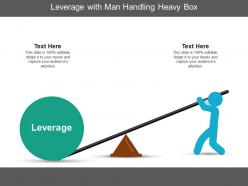 Leverage with man handling heavy box