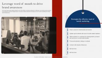 Leverage Word Of Mouth To Drive Brand Comprehensive Guide On Sports Strategy SS