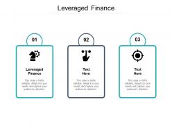 Leveraged finance ppt powerpoint presentation slides vector cpb