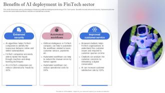 Leveraging Artificial Intelligence Benefits Of AI Deployment In Fintech Sector AI SS V