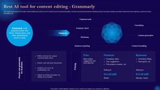 Leveraging Artificial Intelligence Best Ai Tool For Content Editing Grammarly AI SS V