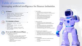 Leveraging Artificial Intelligence For Finance Industries AI CD V Adaptable Customizable