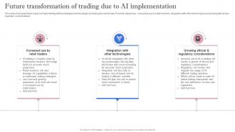 Leveraging Artificial Intelligence Future Transformation Of Trading Due AI SS V
