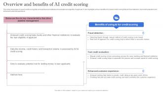 Leveraging Artificial Intelligence Overview And Benefits Of AI Credit Scoring AI SS V