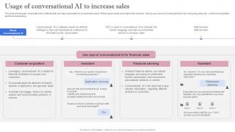Leveraging Artificial Intelligence Usage Of Conversational AI To Increase Sales AI SS V