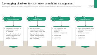 Leveraging Chatbots For Customer Complaint Management