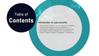 Leveraging ChatGPT For Strengthening Information Security Table Of Contents AI SS V