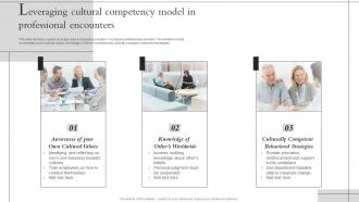 Leveraging Cultural Competency Model In Professional Encounters