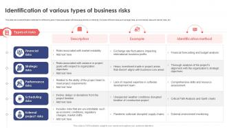 Leveraging Risk Management Process Identification Of Various Types Of Business Risks PM SS