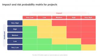 Leveraging Risk Management Process Impact And Risk Probability Matrix For Projects PM SS