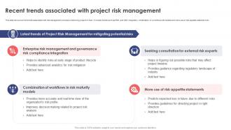 Leveraging Risk Management Process Recent Trends Associated With Project Risk Management PM SS