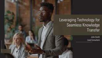 Leveraging Technology For Seamless Knowledge Transfer PPT Mockup AT