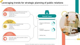 Leveraging Trends For Strategic Planning Of Public Relations