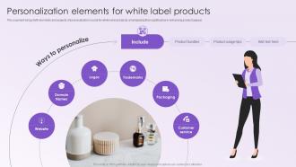 Leveraging White Labeling Personalization Elements For White Label Products