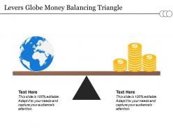 Levers globe money balancing triangle