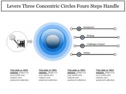 Levers three concentric circles fours steps handle