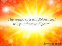 Leviticus 26 36 the sound of a windblown leaf powerpoint church sermon