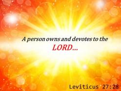 Leviticus 27 28 A Person Owns And Devotes Powerpoint Church Sermon