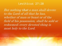 Leviticus 27 28 a person owns and devotes powerpoint church sermon