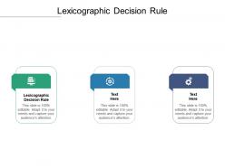Lexicographic decision rule ppt powerpoint presentation portfolio graphics tutorials cpb