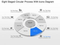 Lf eight staged circular process with icons diagram powerpoint template slide