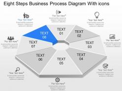 Lf eight steps business process diagram with icons powerpoint template