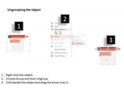 Lf four staged banners and pencils option representation flat powerpoint design