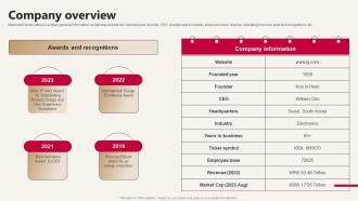 LG Company Profile Company Overview CP SS