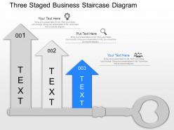Lg three staged business staircase diagram powerpoint template