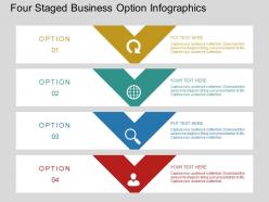 Lh four staged business option infographics flat powerpoint design