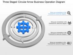 Lh three staged circular arrow business operation diagram powerpoint template